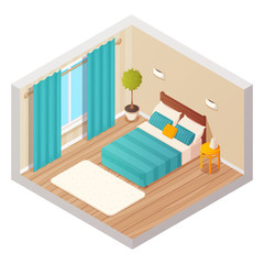 Poster - Living Room Isometric Interior