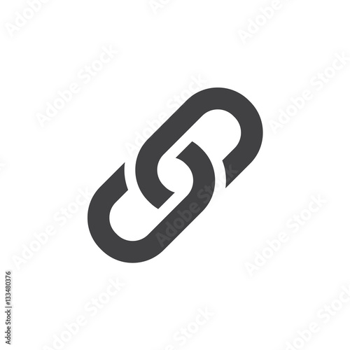 Photographie Chain thick line icon, outline vector sign, linear simple pictogram isolated on white