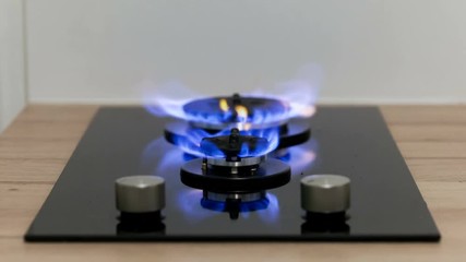 Wall Mural - Gas burner in the kitchen