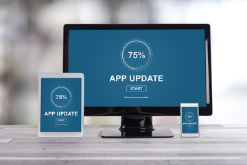 Application update concept on different devices