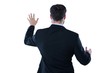 © WavebreakMediaMicro - Businessman pretending to touch an invisible screen