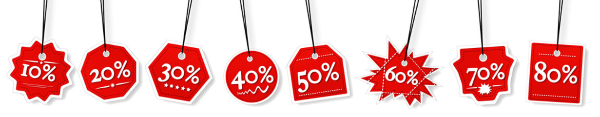 concept of percentage label for sales promotion