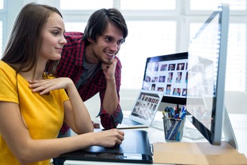 Aufkleber - Graphic designers working at desk