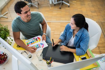 Aufkleber - Graphic designers working at desk