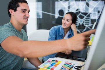 Aufkleber - Graphic designers working at desk