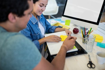 Aufkleber - Graphic designers working at desk