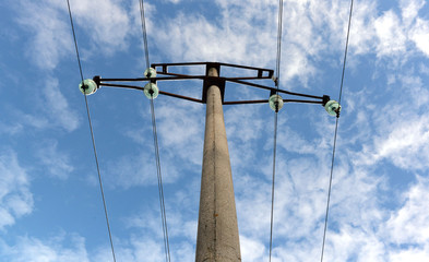 Electric Pole And Power Lines