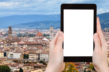 Poster - tourist photographs Florence cityscape