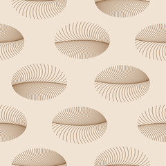 seamless tile with eyelashes balloons pattern in soft brown 