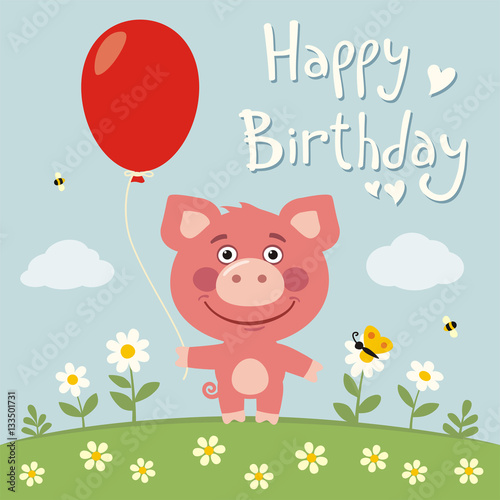 Funny Pig Birthday Cards