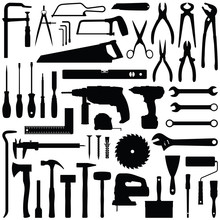 Construction Tool Collection - Vector Silhouette