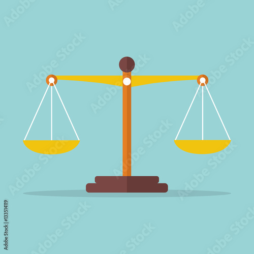 Fotografía Scales balance icon. Vector illustration