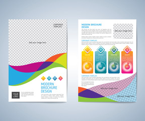 Business brochure flyer design layout template. Business brochure, flyer, magazine cover design template vector.layout education annual report A4 size.