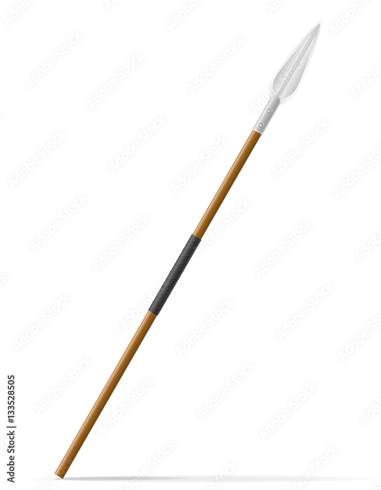 battle spear medieval stock vector illustration Stock Vector | Adobe Stock