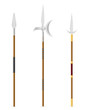 battle spear medieval stock vector illustration