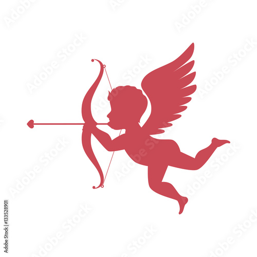 Fotografía cupid angel love card vector illustration design