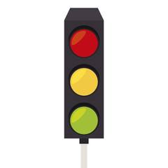 Poster - traffic light signal icon vector illustration design