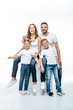 © LIGHTFIELD STUDIOS - Happy parents with children in white t-shirts