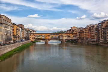 Wall Mural - View of Gold (Ponte Vecchio) Bridge in Florence