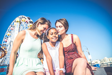 Lebians mothers with adopted daughter