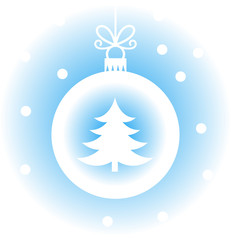 Canvas Print - christmas tree in bauble
