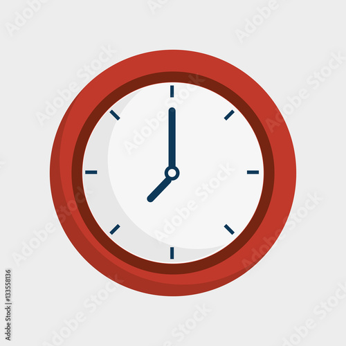 Fotomural time clock isolated icon vector illustration design