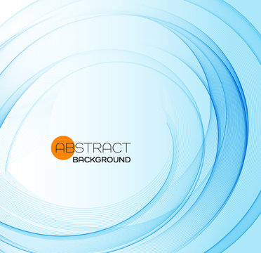 Abstract vector background, blue wavy