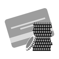 Poster - credit or debit card payment economy icon image vector illustration design 