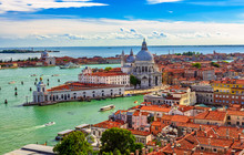 View Of Grand Canal, Basilica Santa Maria Della Salute In Venice, Italy