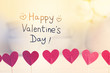Happy Valentines Day message with small red hearts