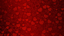 Background Of Hearts With Swirls