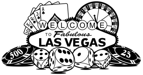 Welcome to Las Vegas Casino Vector