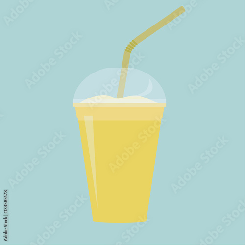 Download Yellow Banana Smoothie In Yellow Cup With Straw Smoothie To Go Vector Illustration Buy This Stock Vector And Explore Similar Vectors At Adobe Stock Adobe Stock Yellowimages Mockups