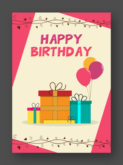 Sticker - Birthday Invitation or Greeting Card.