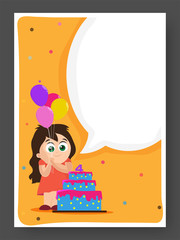 Sticker - Birthday Invitation or Greeting Card.