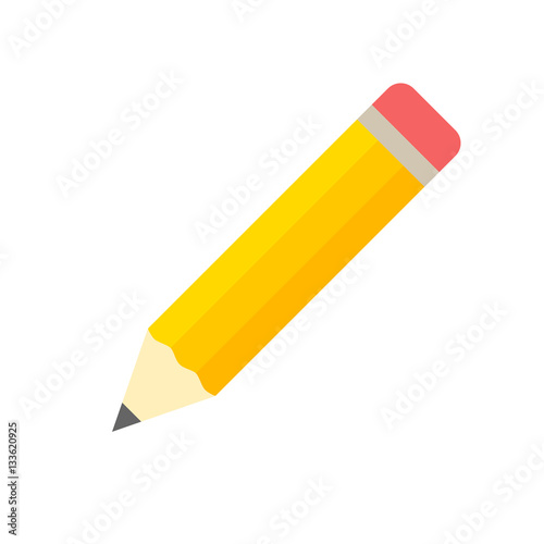 Cuadros en Lienzo Pencil icon flat design vector isolated