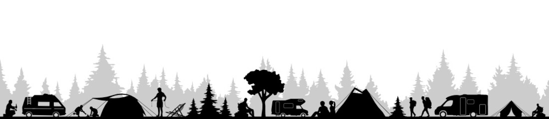 camping im wald