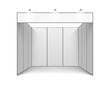 Blank white trade exhibition booth system stand