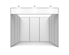 Blank White Trade Exhibition Booth System Stand