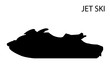 Silhouette of a jet ski. Vector isolated object. Design element.