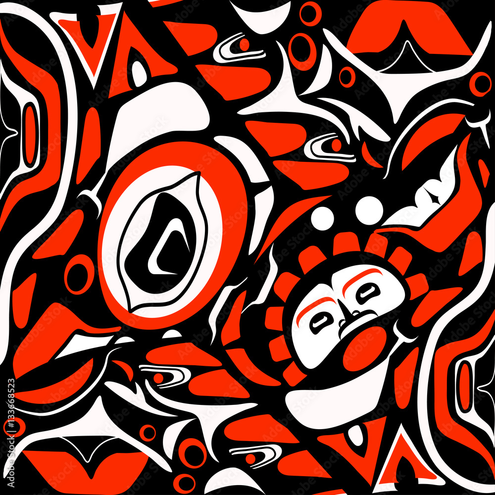 abstract red background native north american Stock Vector | Adobe Stock