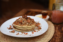 Pancakes And Assorted Nuts And Seeds
