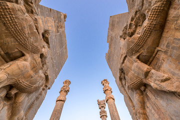 Sticker - Ruins of Gate of All Nations in Persepolis ancient city in Iran