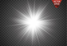 Vector Illustration Of Abstract Flare Light Rays