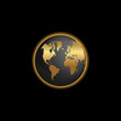 © smarques27 - Black and gold world map globe illustration