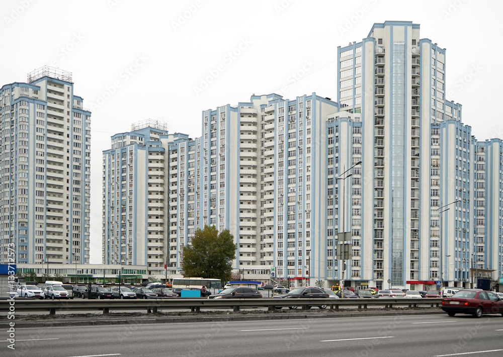 Modern buildings in the city downtown