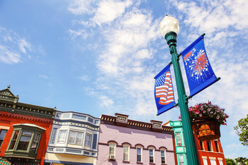 Holiday banners on Main street