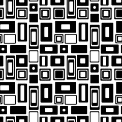 Wall Mural - Seamless vector geometrical pattern. Endless background with circles. Graphic illustration. Print for cover, fabric, wrapping, background.