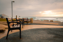 Park Benches On The Mediterranean - Tel Aviv, Israel - Jaffa