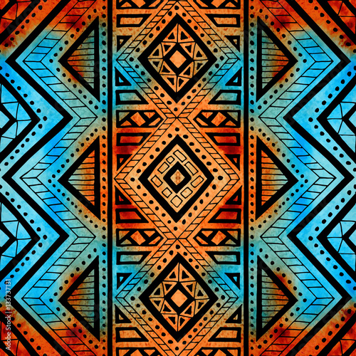 Stoffe zum Nähen Nahtloser geometrischen Hintergrund. Grunge Aquarell Textur. Drucken